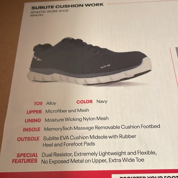 NWT Reebok Sublime Cushion Work Athletic Work Shoe - Picture 5 of 6